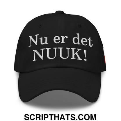 Nu er det NUUK! Greenland Flag Embroidered Unstructured Dad Hat Black
