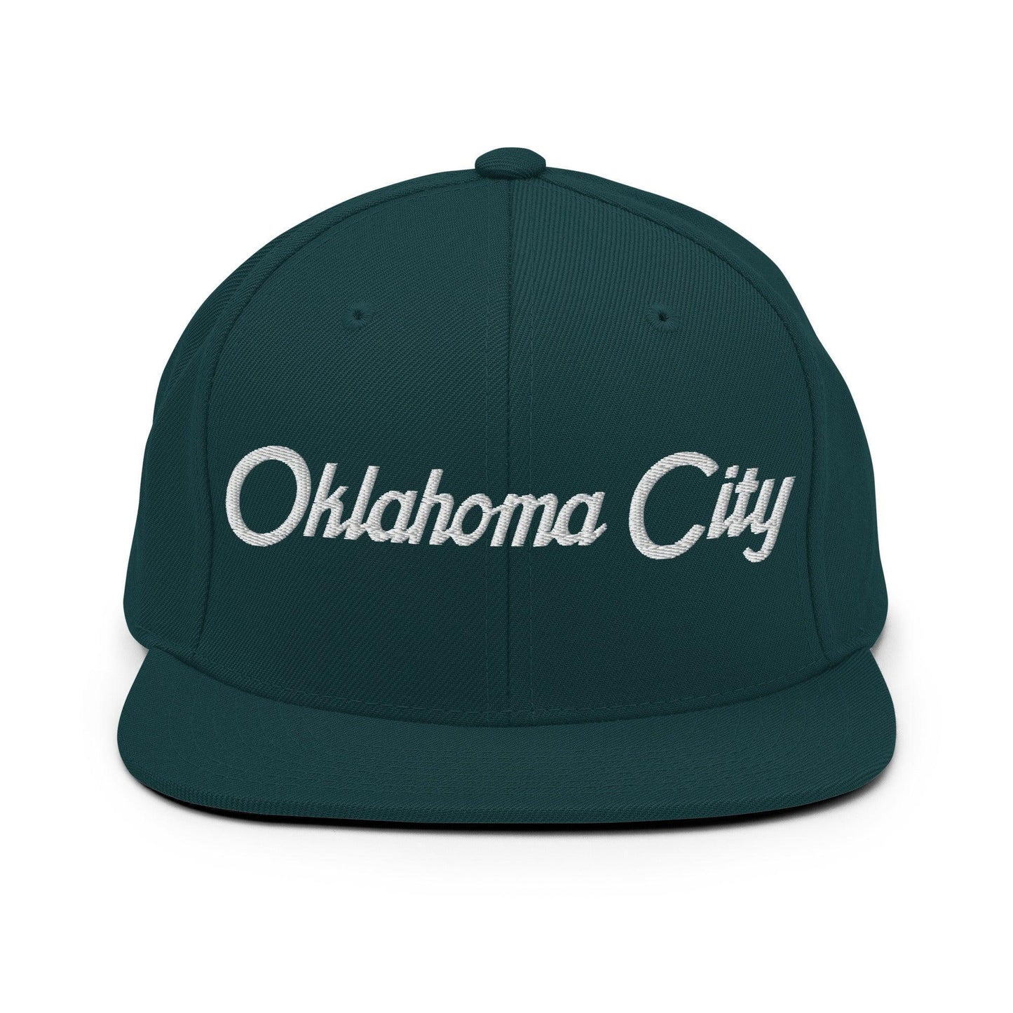 Oklahoma City Script Snapback Hat Spruce