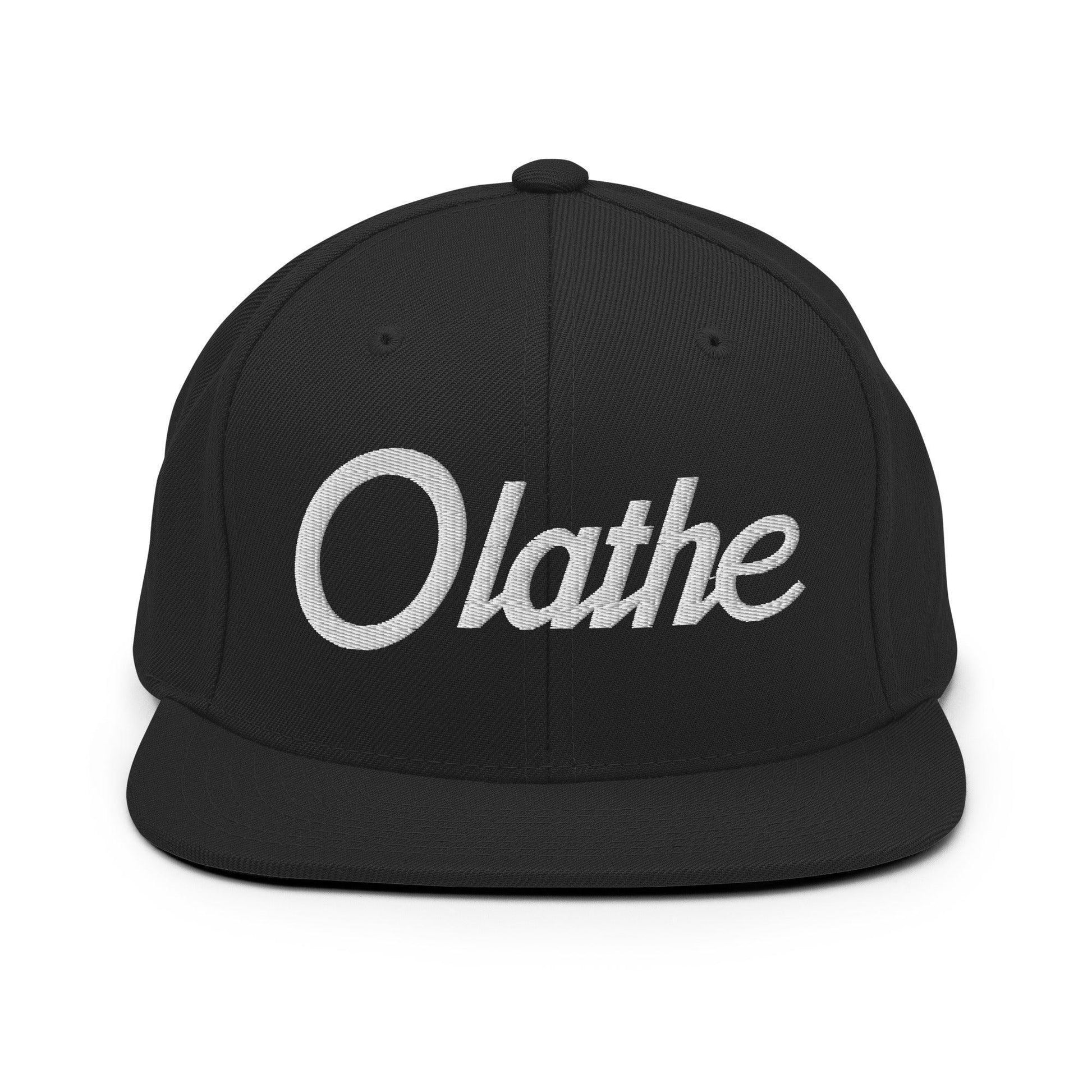 Olathe Script Snapback Hat Black