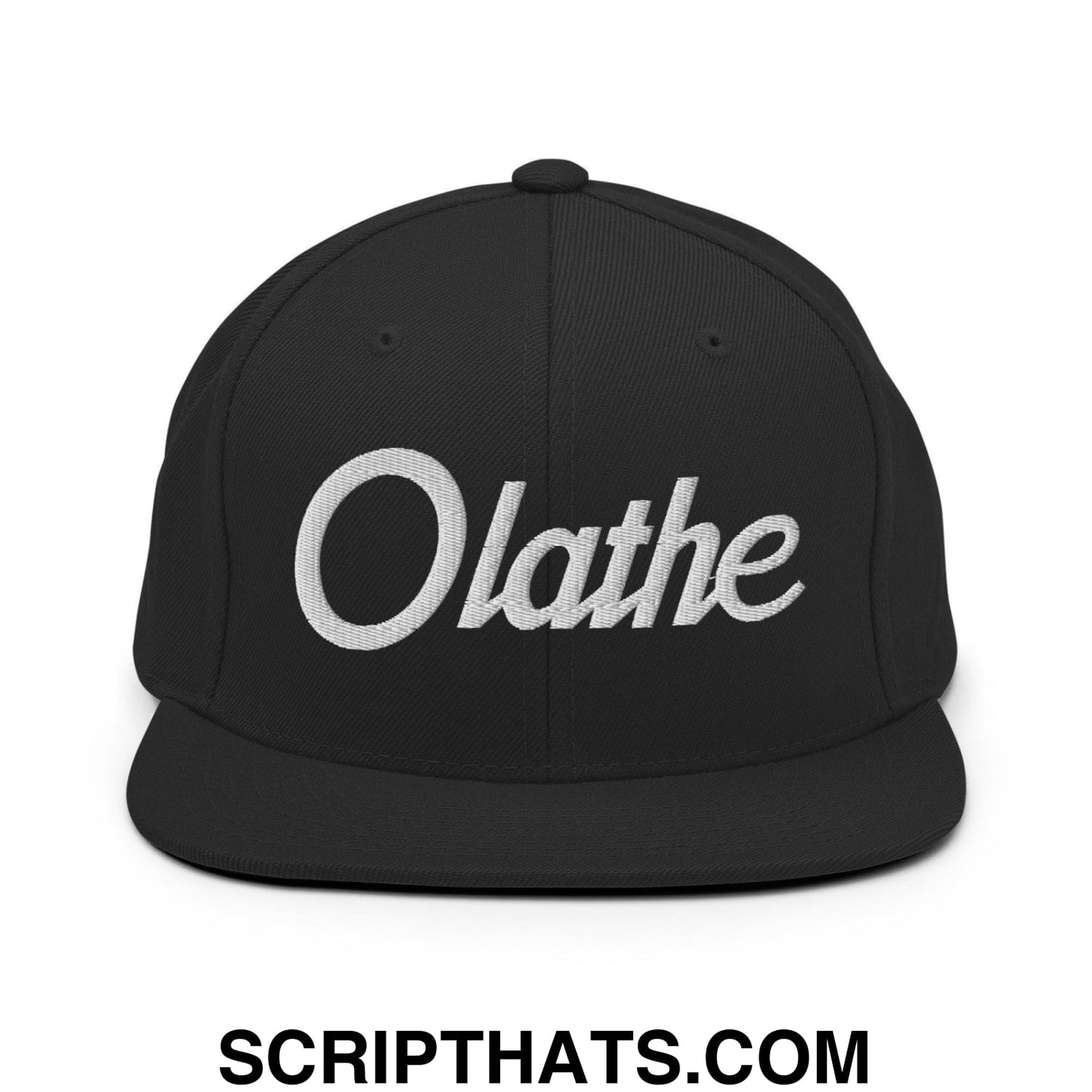 Olathe Script Snapback Hat Black