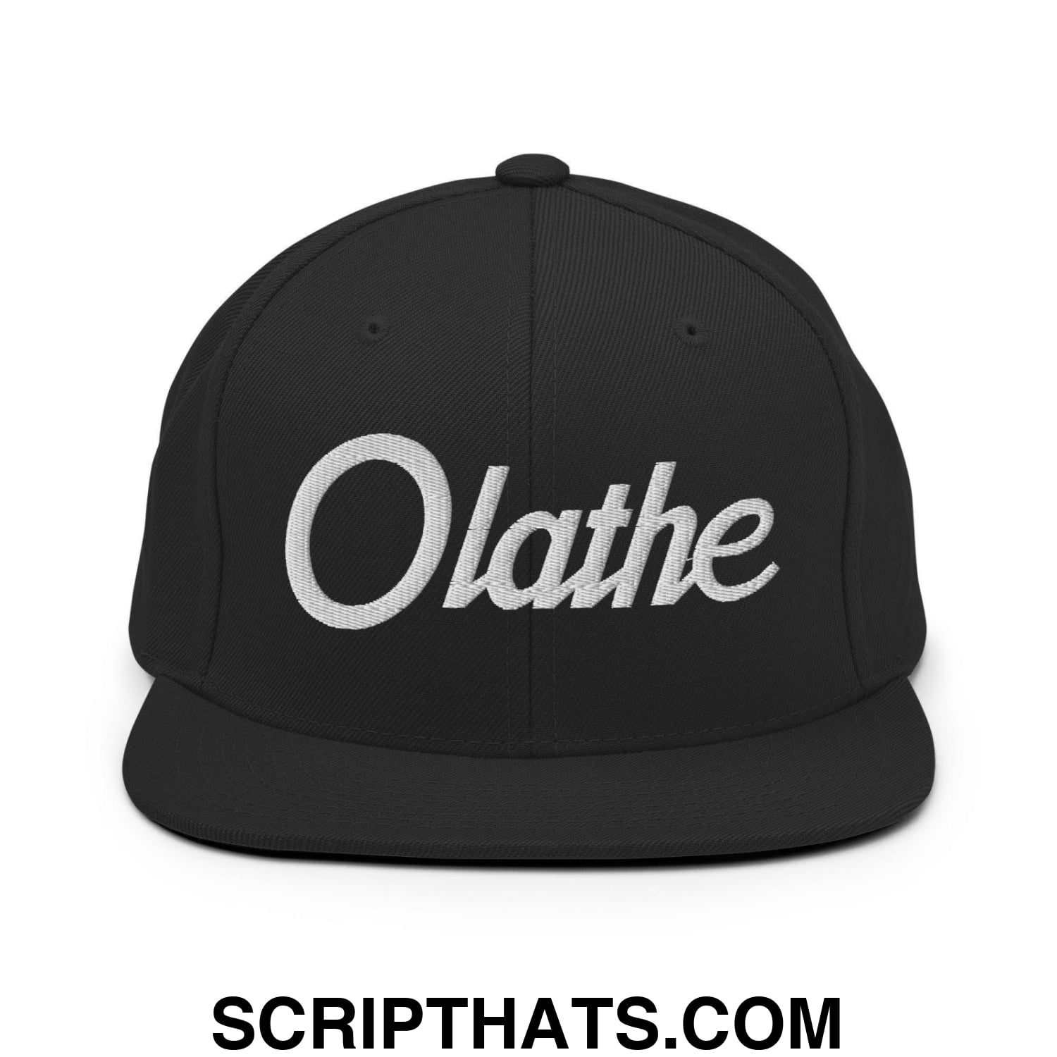 Olathe Script Snapback Hat Black
