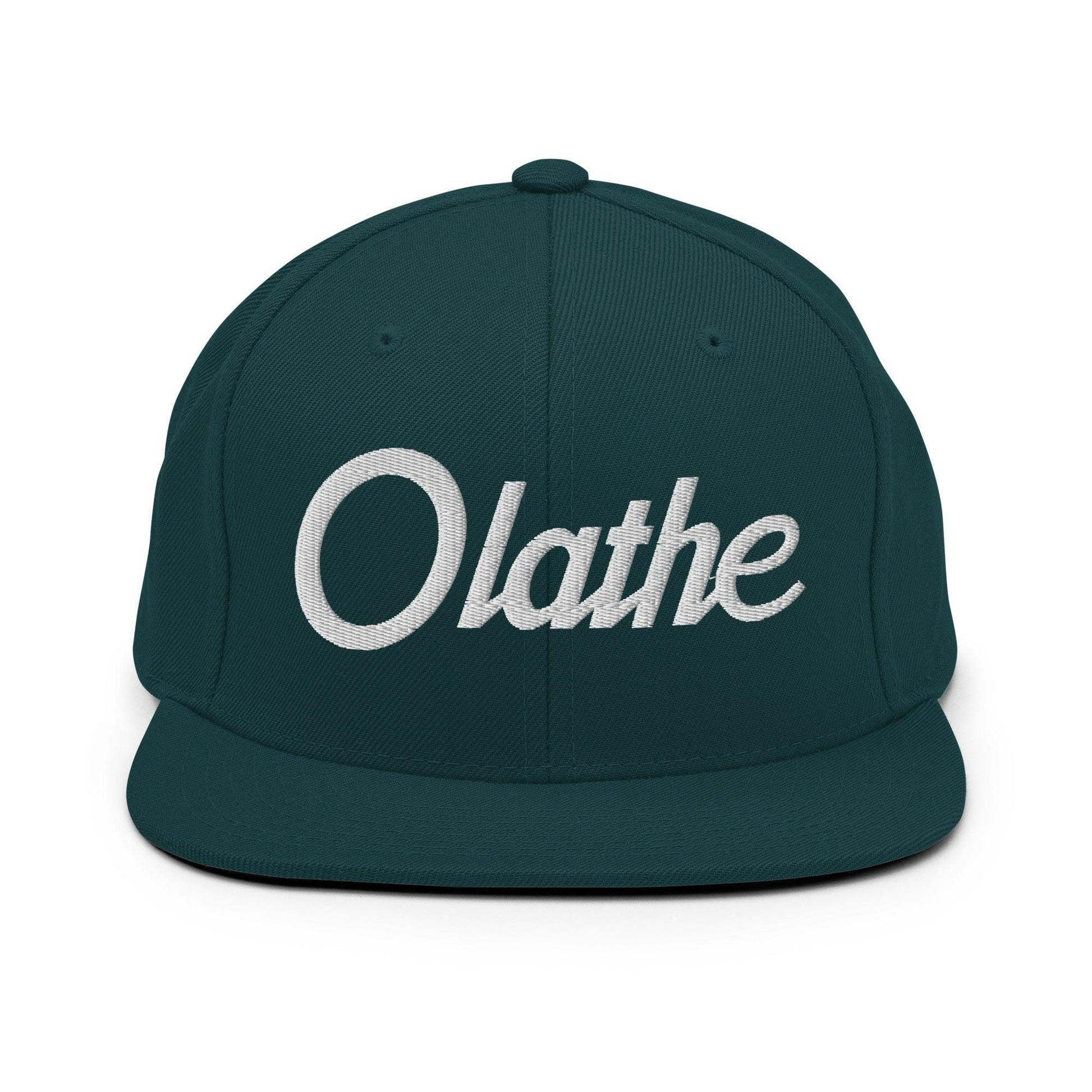 Olathe Script Snapback Hat Spruce