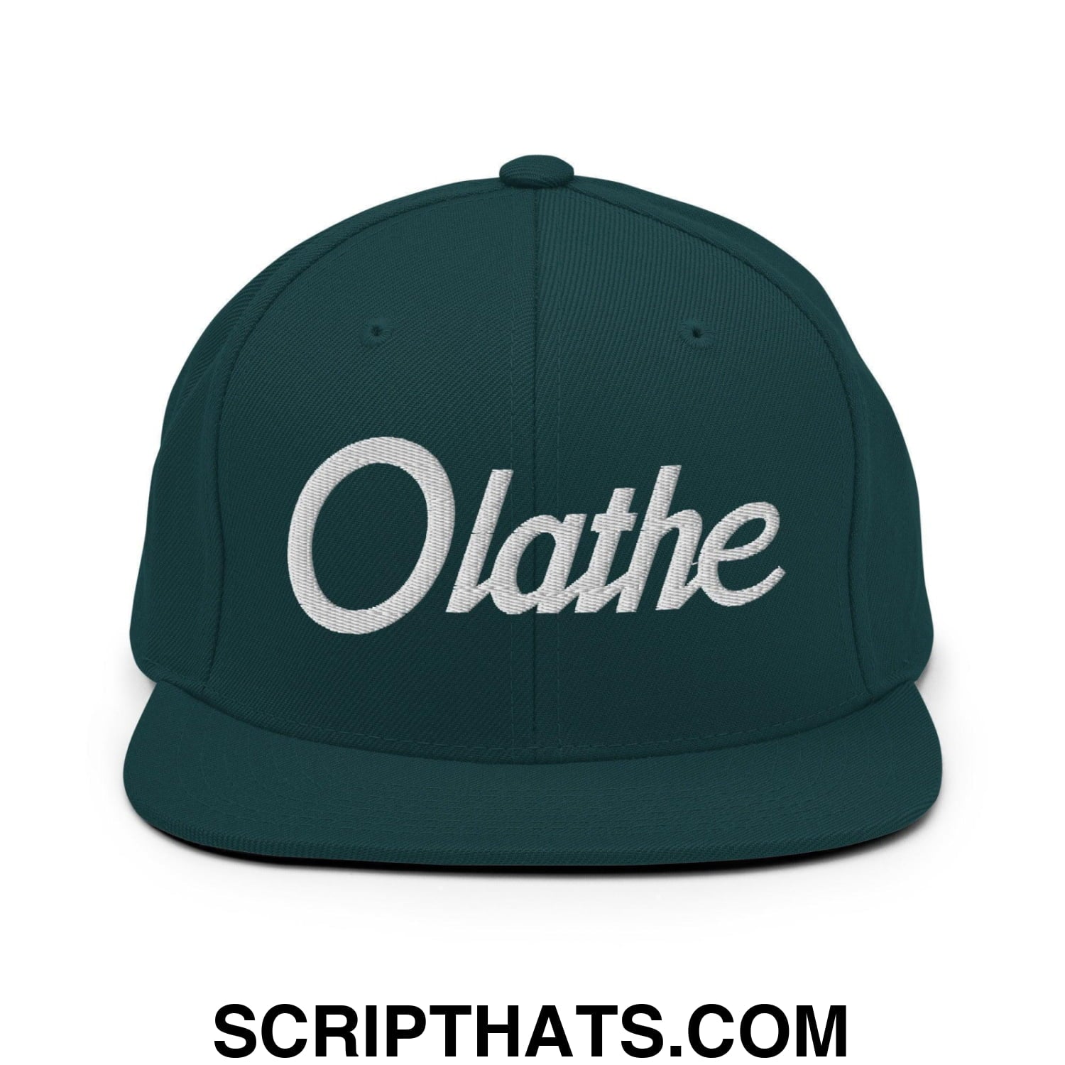 Olathe Script Snapback Hat Spruce