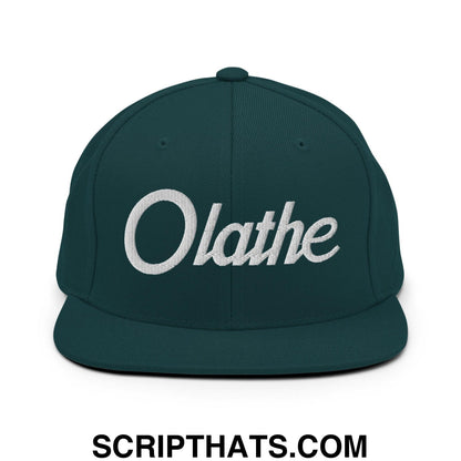 Olathe Script Snapback Hat Spruce