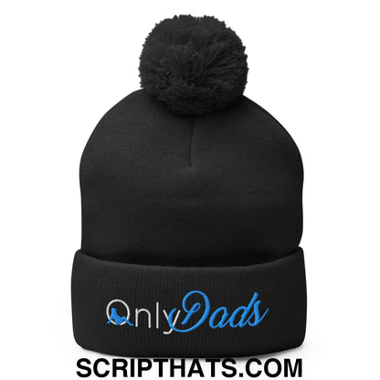 Only Dads Embroidered Knit Pom Pom Beanie Black