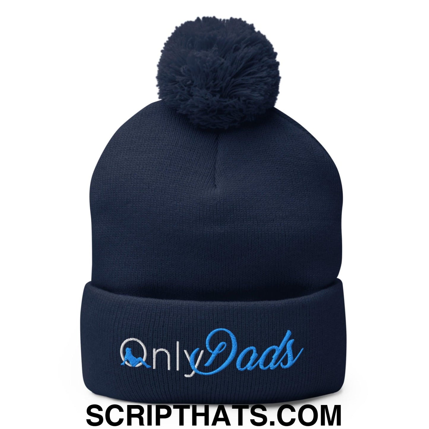 Only Dads Embroidered Knit Pom Pom Beanie Navy