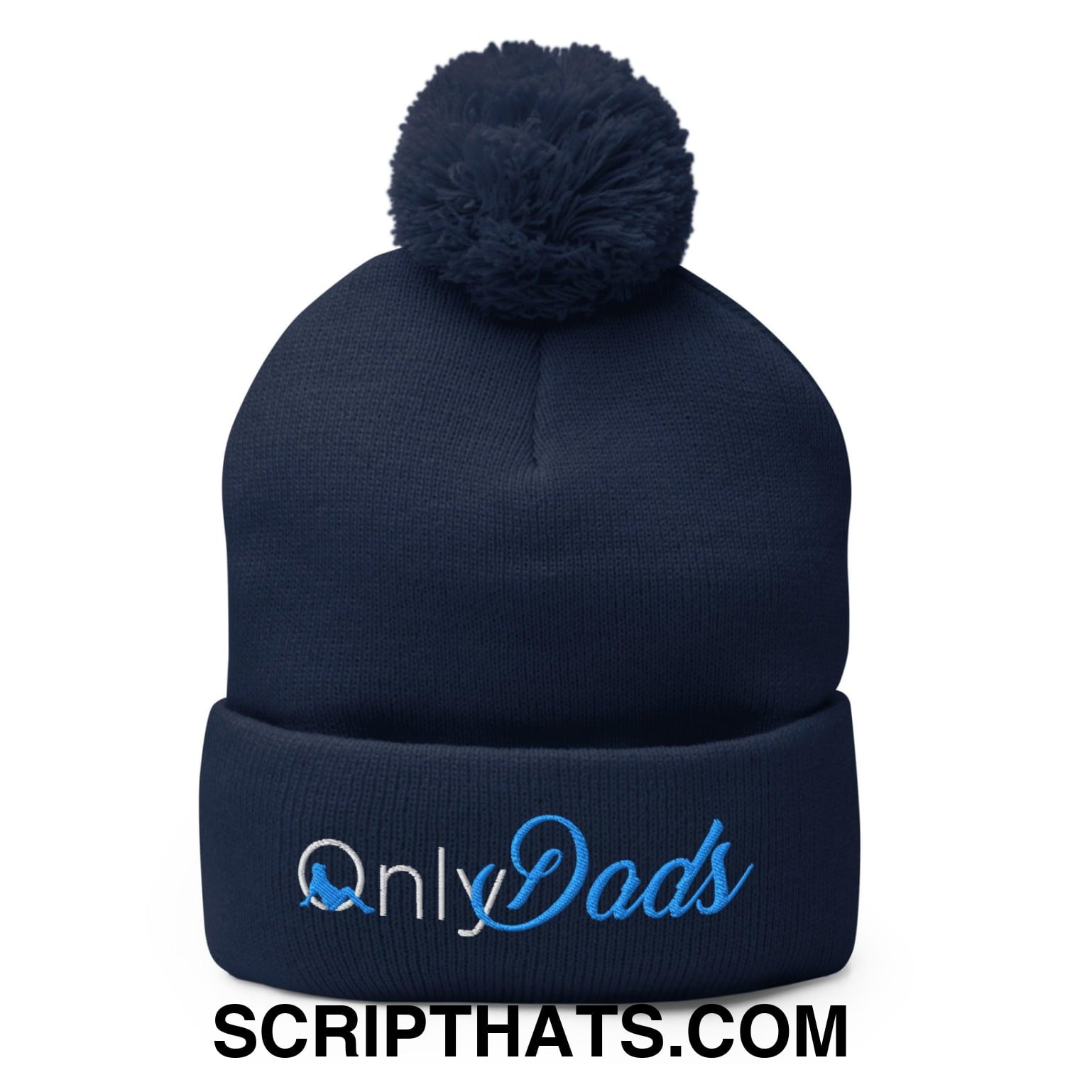 Only Dads Embroidered Knit Pom Pom Beanie Navy