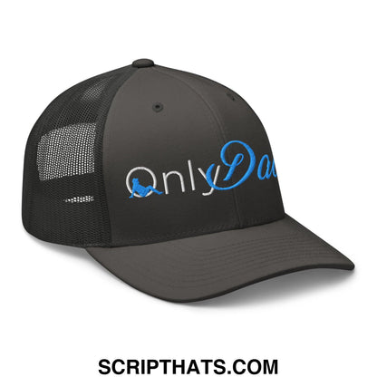 Only Dads Embroidered Mesh Trucker Hat Charcoal