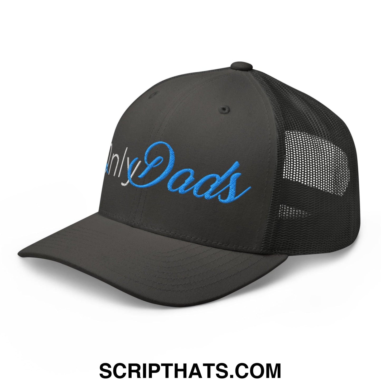 Only Dads Embroidered Mesh Trucker Hat Charcoal