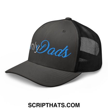 Only Dads Embroidered Mesh Trucker Hat Charcoal Black
