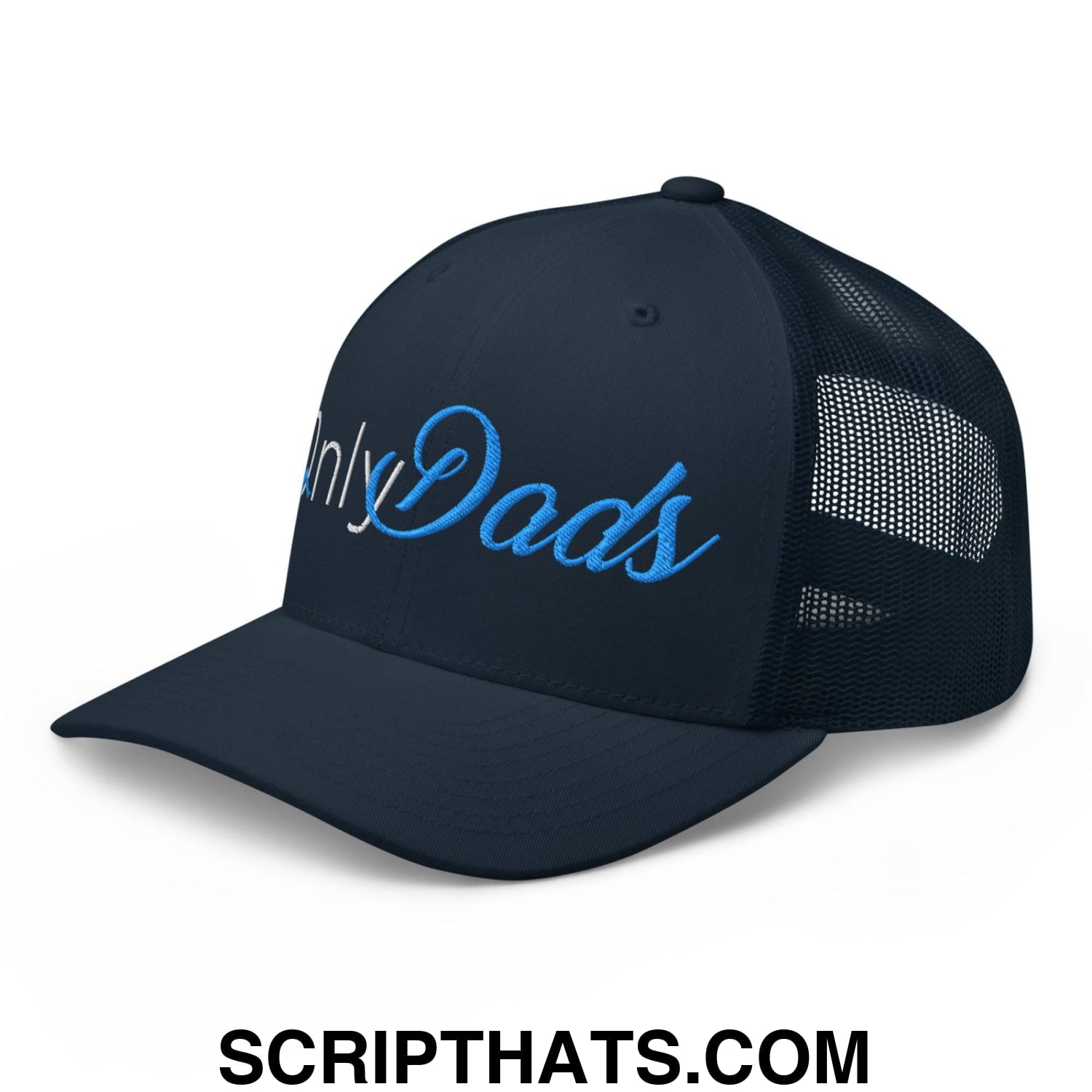 Only Dads Embroidered Mesh Trucker Hat Navy