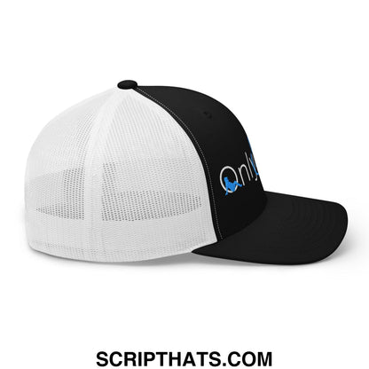 Only Dads Embroidered Mesh Trucker Hat Black White