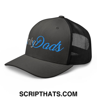 Only Dads Embroidered Mesh Trucker Hat Charcoal Black