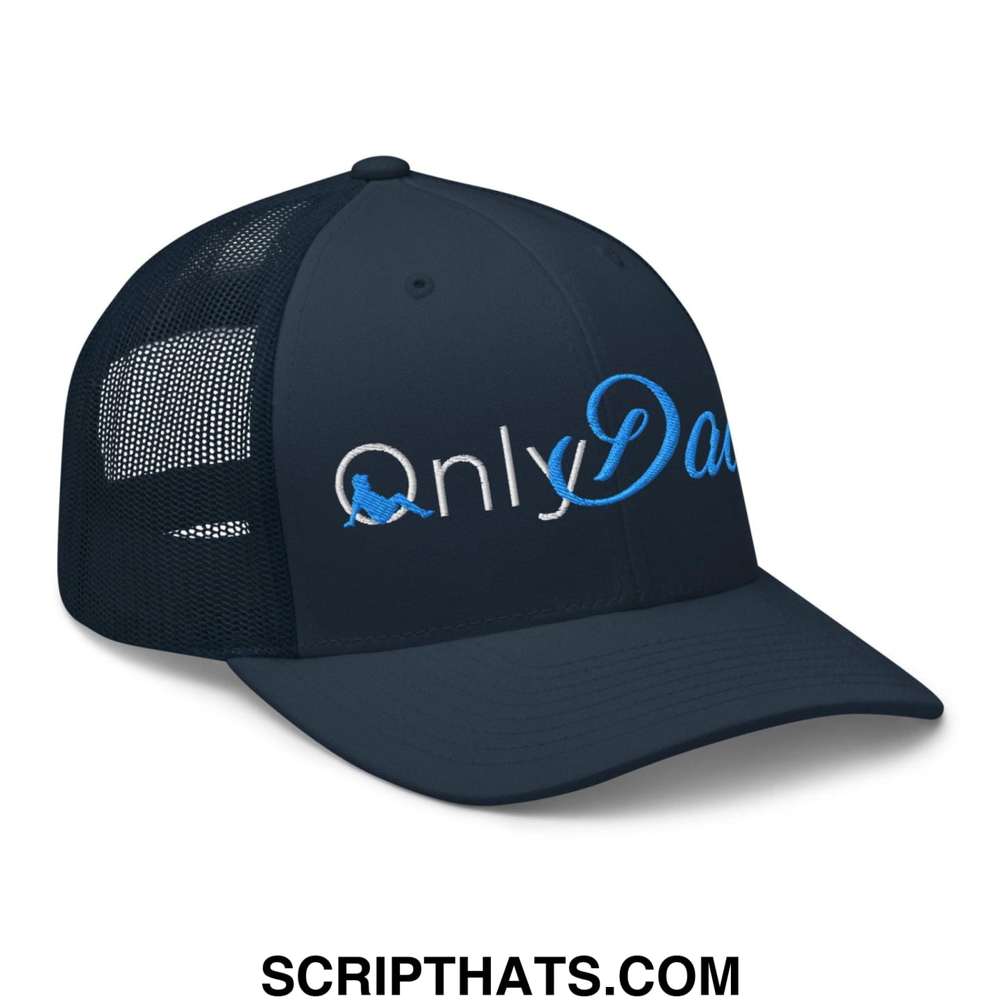 Only Dads Embroidered Mesh Trucker Hat Navy