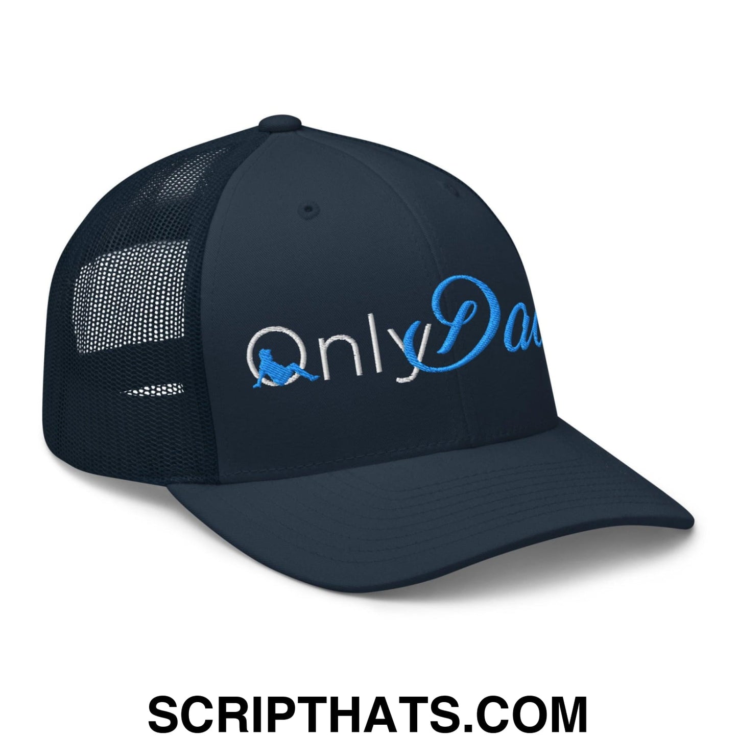 Only Dads Embroidered Mesh Trucker Hat Navy