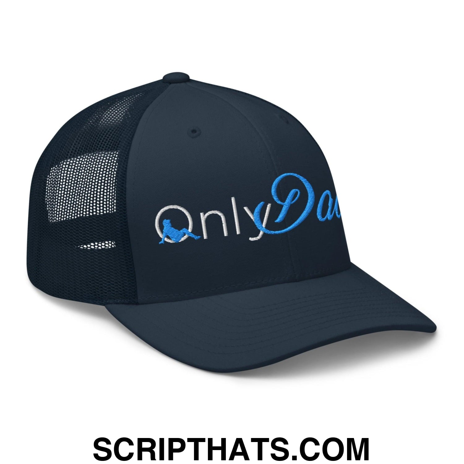 Only Dads Embroidered Mesh Trucker Hat Navy