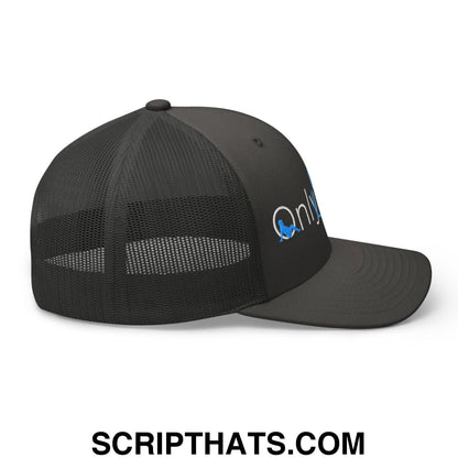 Only Dads Embroidered Mesh Trucker Hat Charcoal