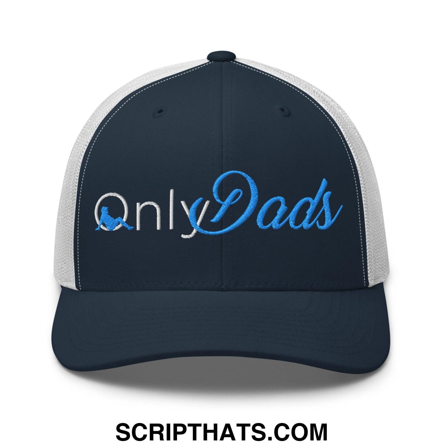 Only Dads Embroidered Mesh Trucker Hat Navy White