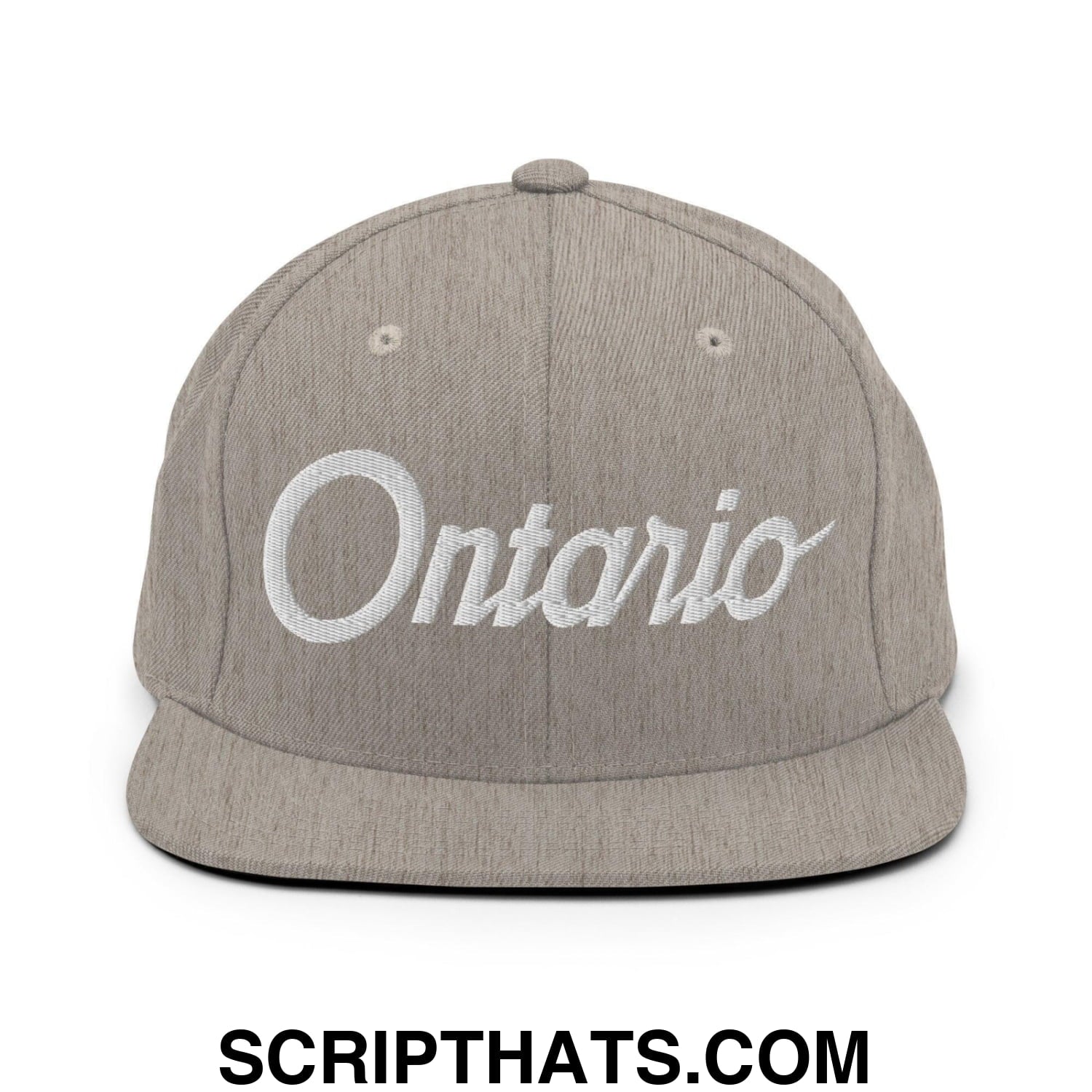 Ontario Script Snapback Hat Heather Grey