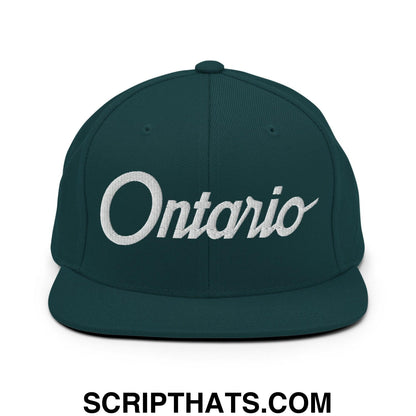 Ontario Script Snapback Hat Spruce