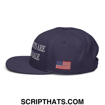 Our Forests Are Not For Sale USFS US Flag Embroidered Flat Bill Snapback Hat Navy blue