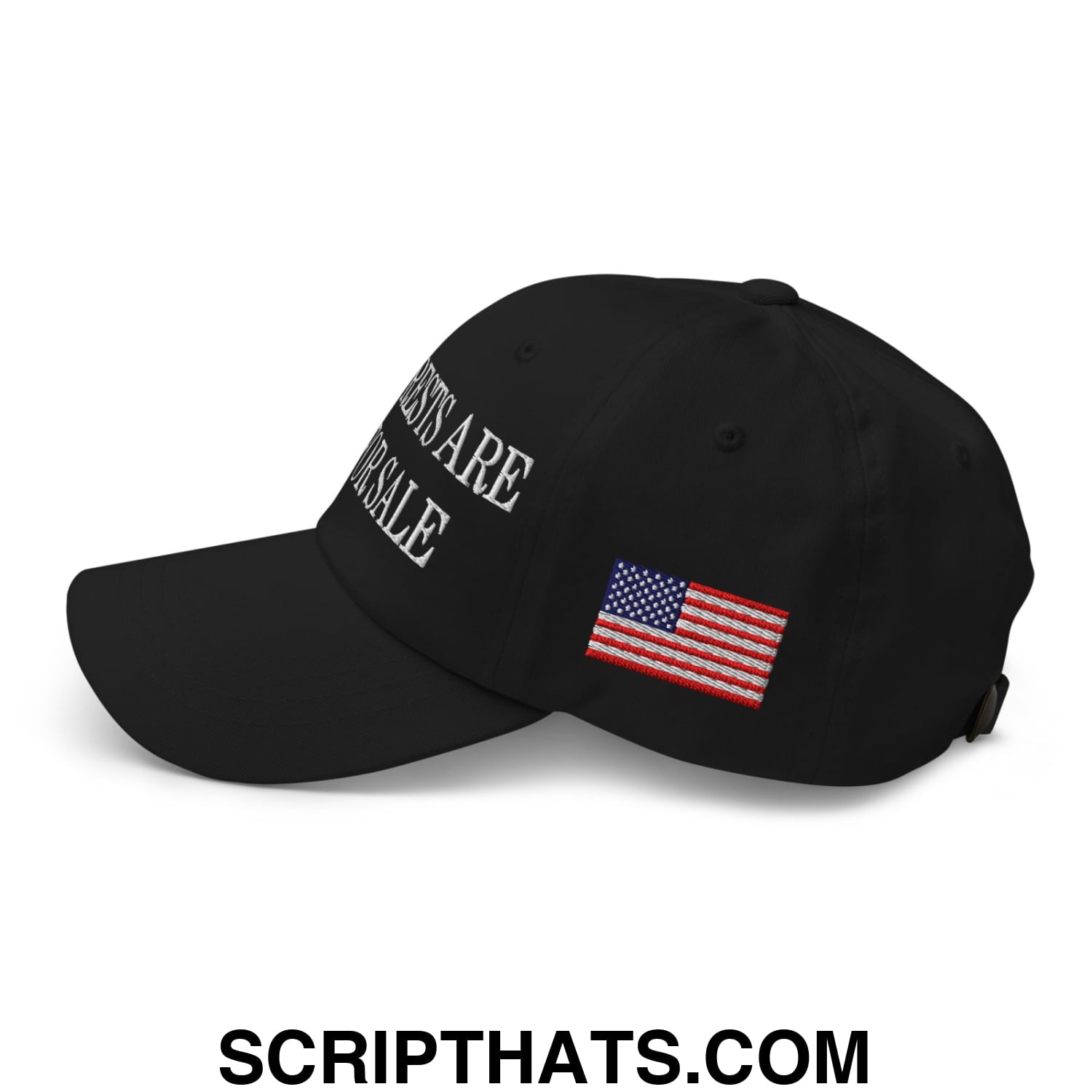 Our Forests Are Not For Sale USFS US Flag Embroidered Unstructured Dad Hat Black