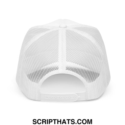 Over Par and Under the Influence Embroidered Foam Trucker Hat White