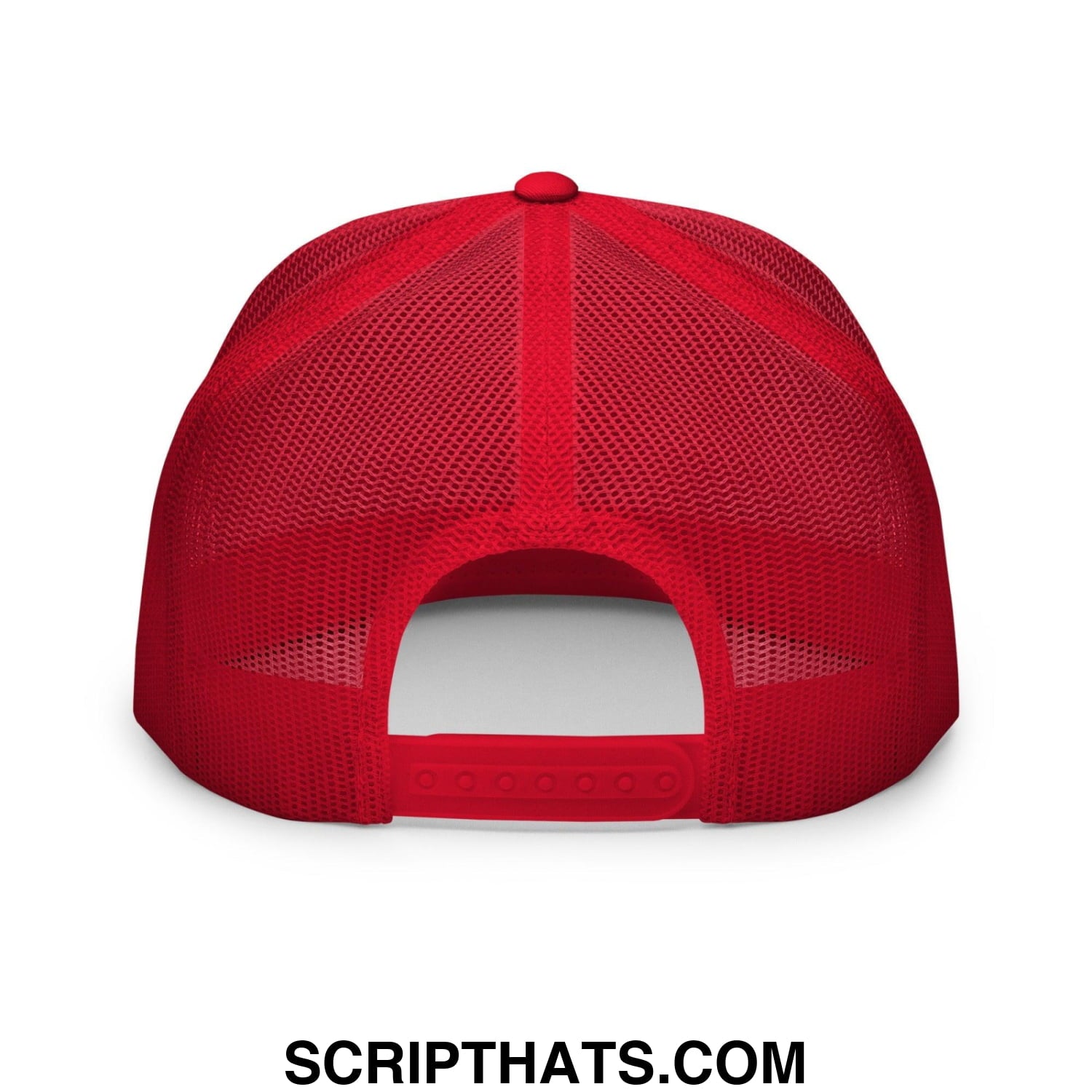 Over Par and Under the Influence Flat Bill Brim Trucker Hat Red White Red