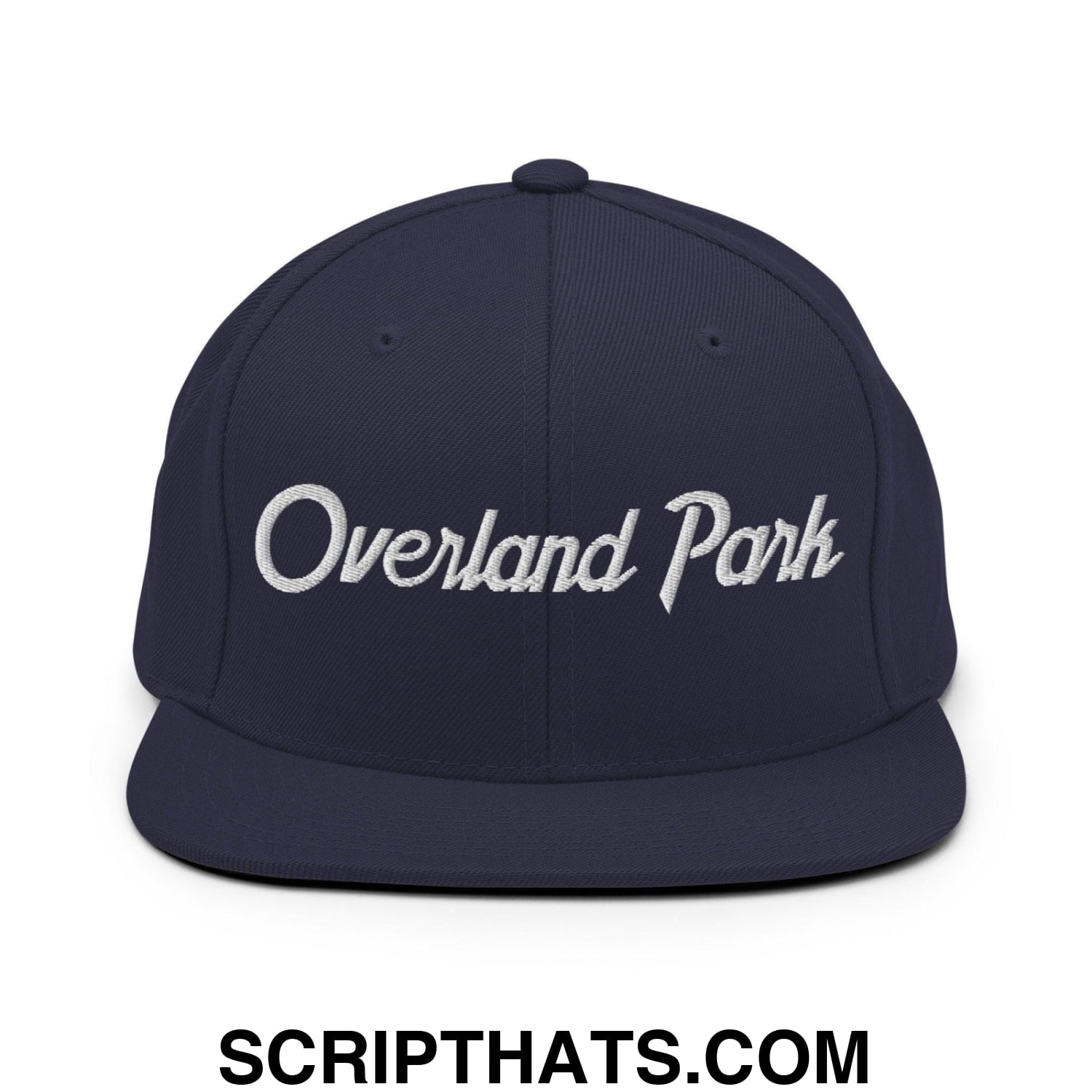 Overland Park Script Snapback Hat Navy