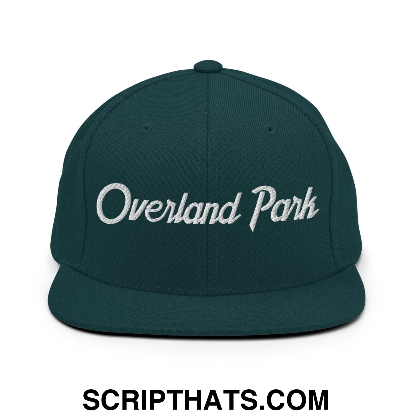Overland Park Script Snapback Hat Spruce