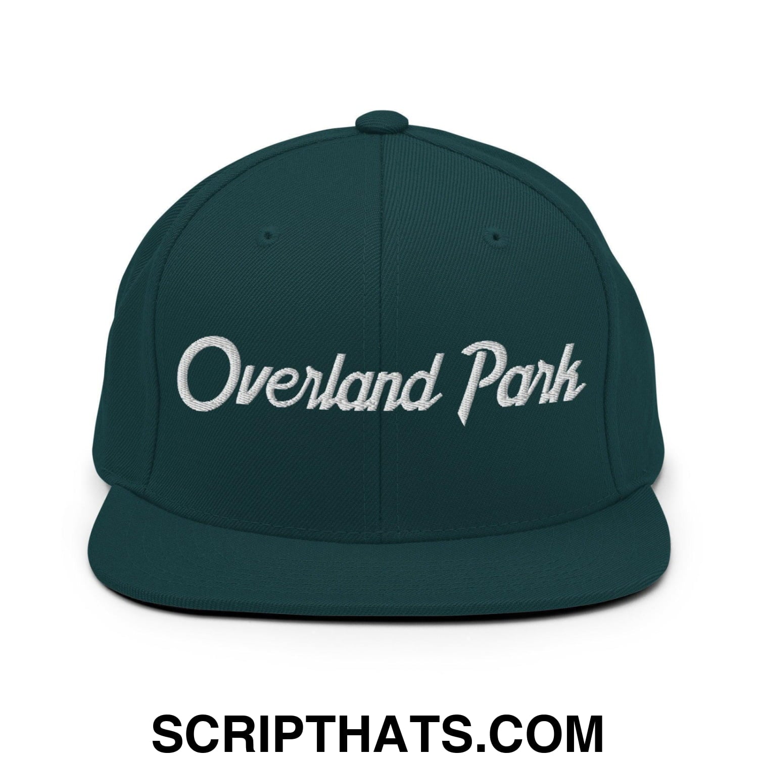 Overland Park Script Snapback Hat Spruce