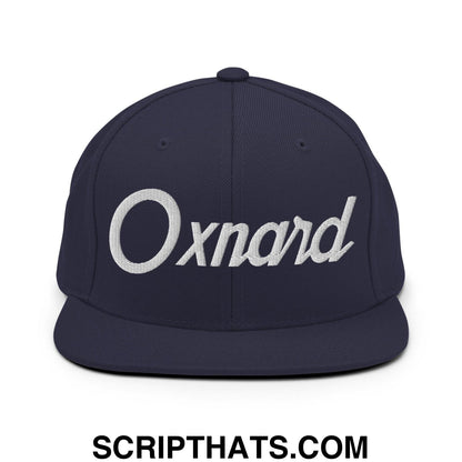 Oxnard Script Snapback Hat Navy