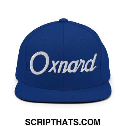 Oxnard Script Snapback Hat Royal Blue