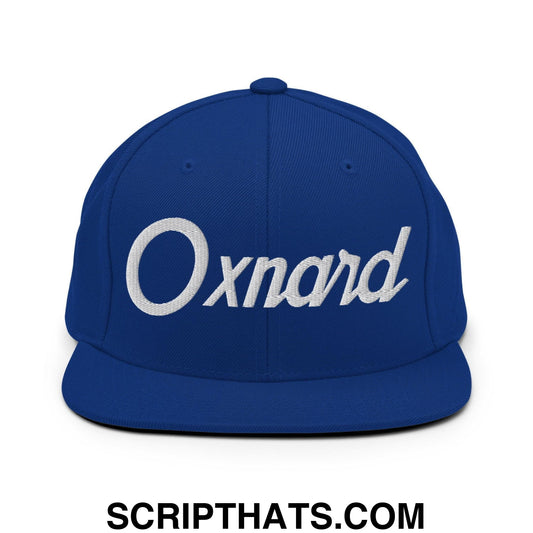 Oxnard Script Snapback Hat Royal Blue