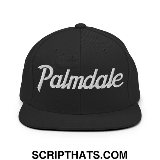 Palmdale Script Snapback Hat Black