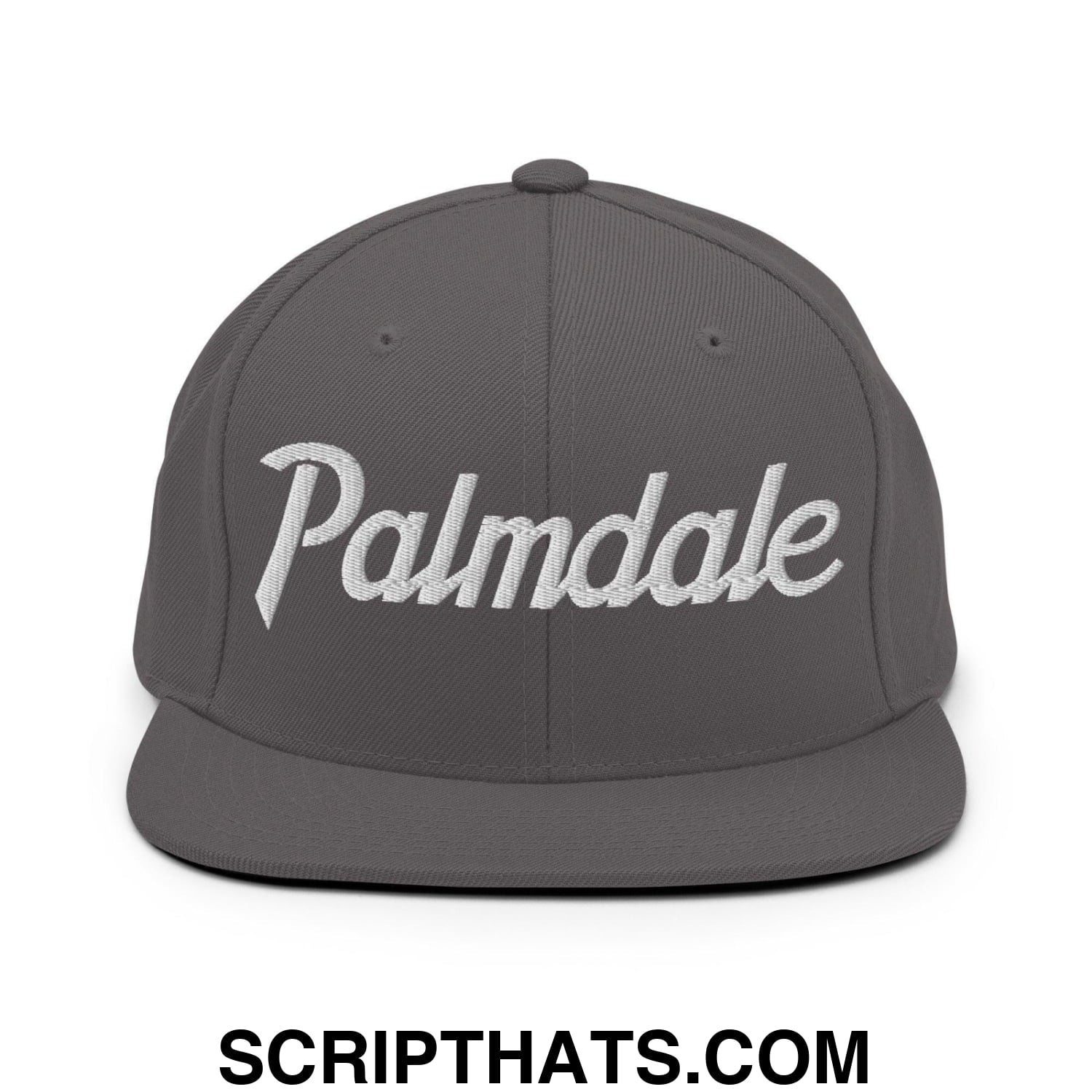 Palmdale Script Snapback Hat Dark Grey