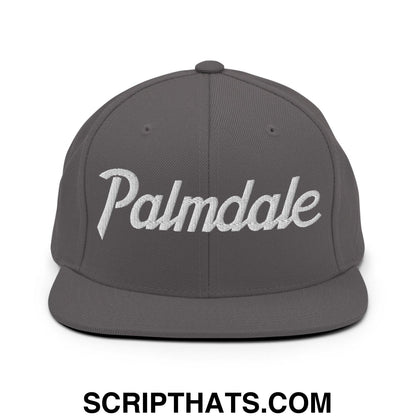 Palmdale Script Snapback Hat Dark Grey