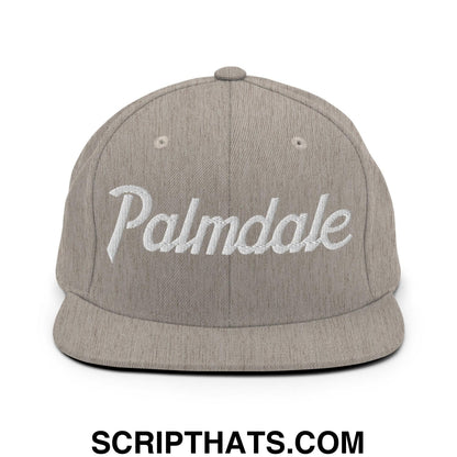 Palmdale Script Snapback Hat Heather Grey