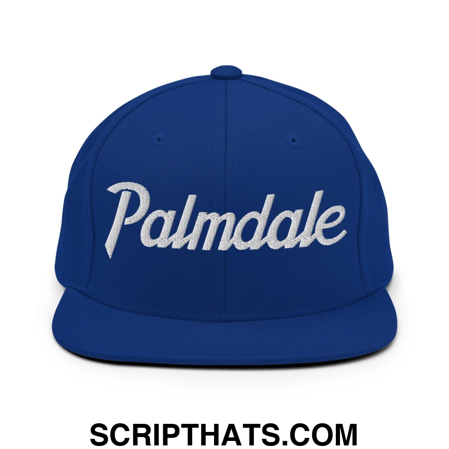 Palmdale Script Snapback Hat Royal Blue