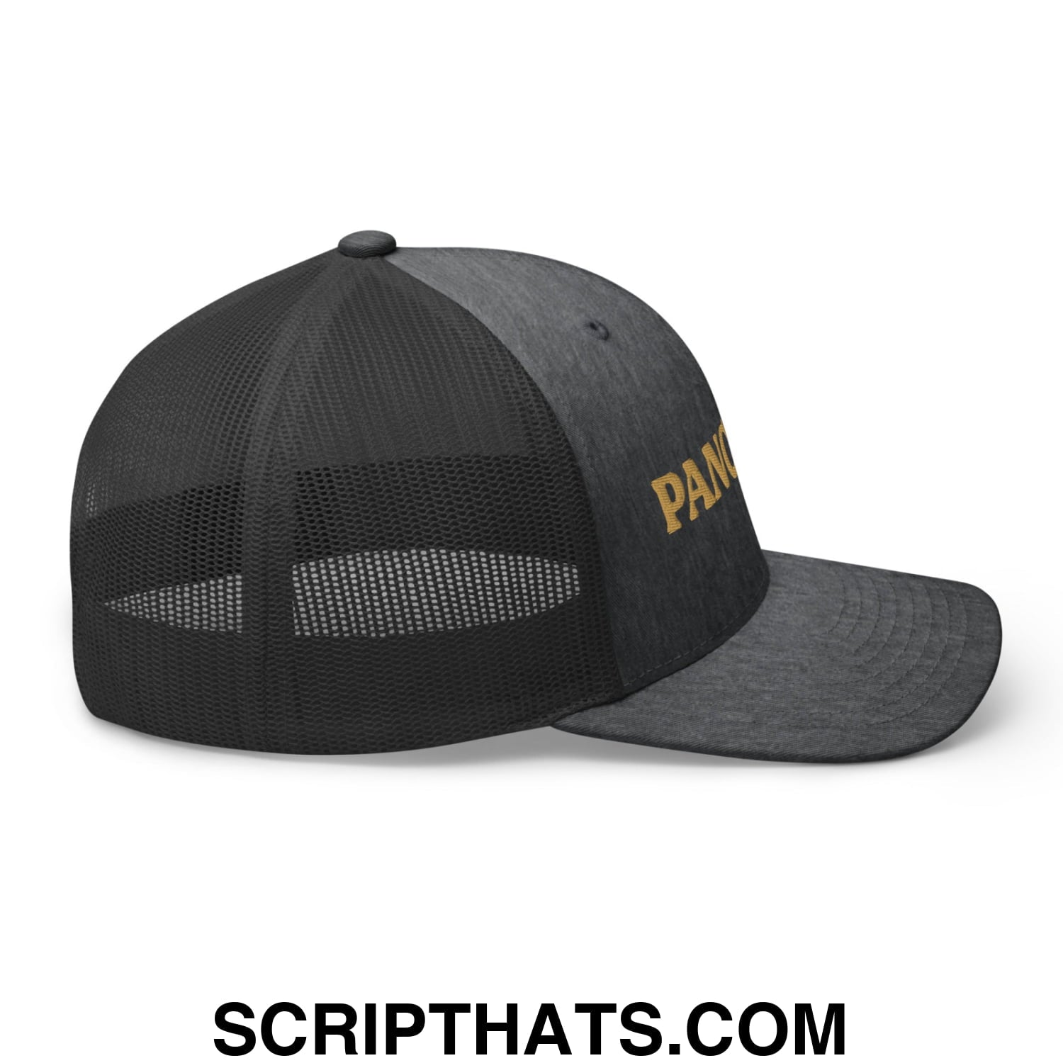 Pancakes Embroidered Mesh Trucker Hat Dark Heather Gray
