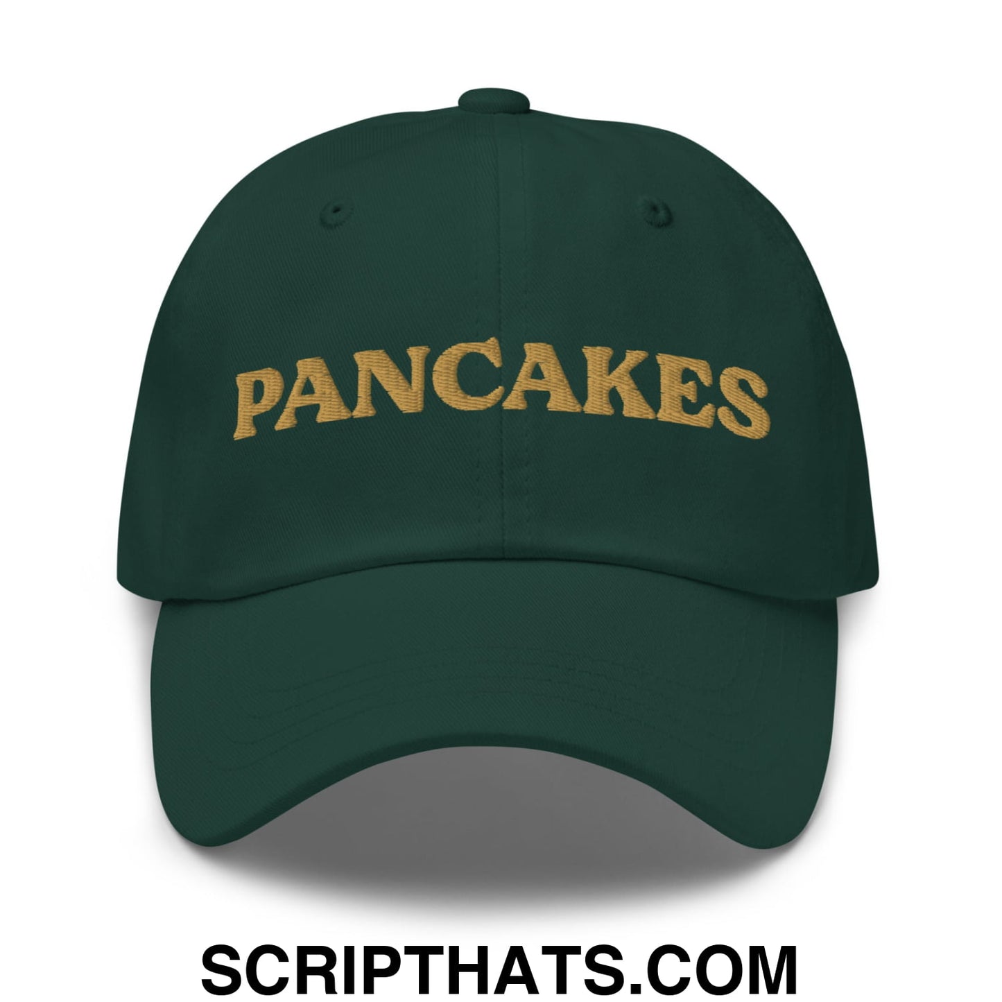 Pancakes Embroidered Unstructured Dad Hat Spruce