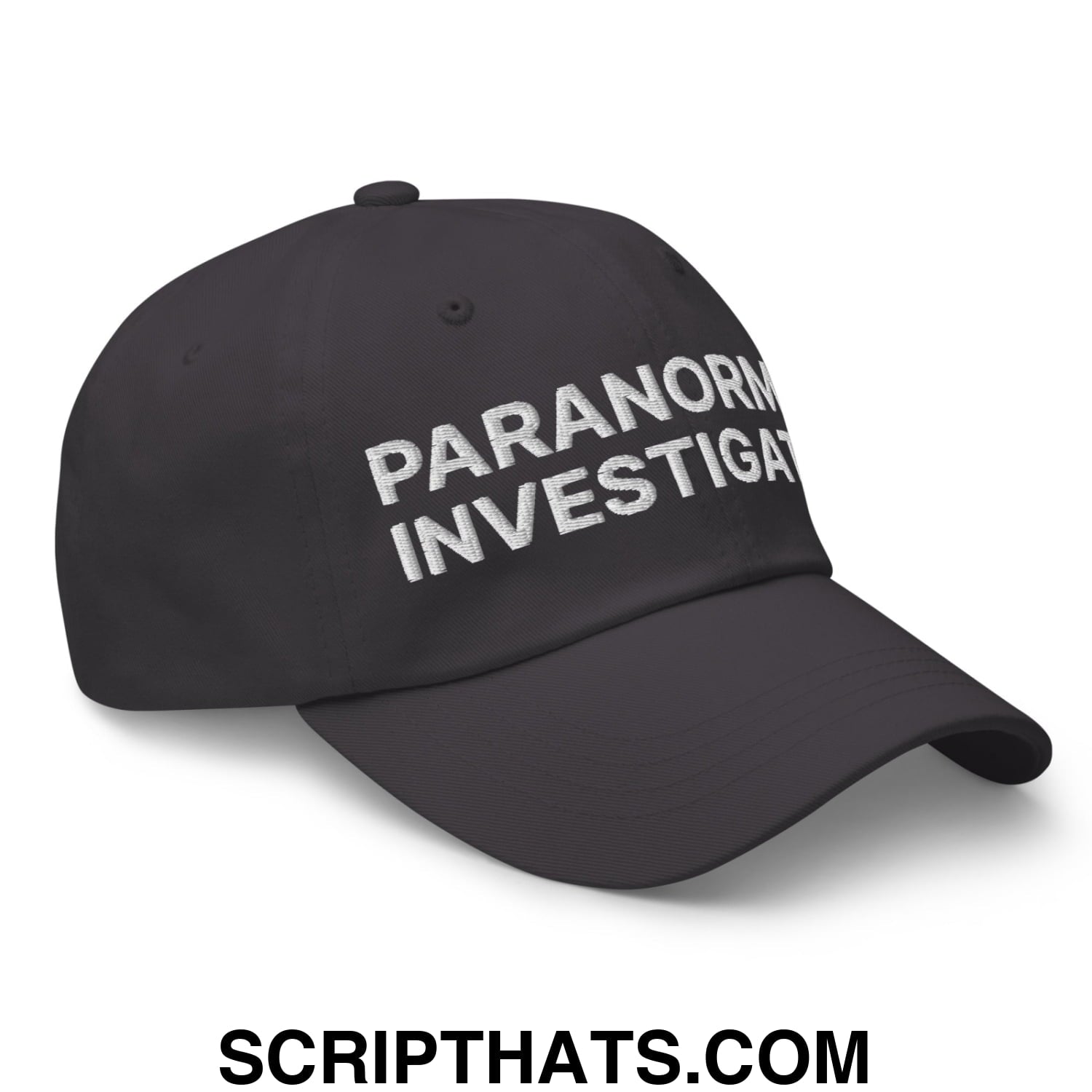 Paranormal Investigator Embroidered Unstructured Dad Hat Dark Grey