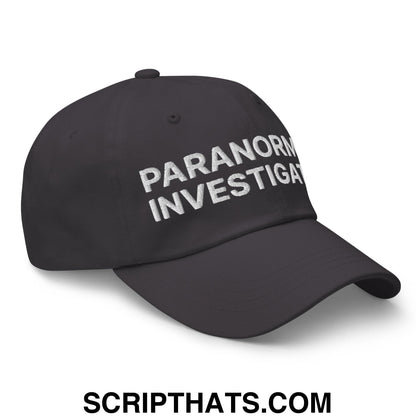 Paranormal Investigator Embroidered Unstructured Dad Hat Dark Grey
