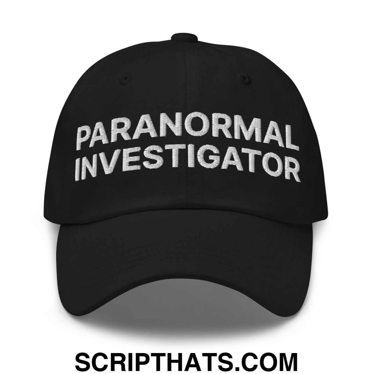 Paranormal Investigator Embroidered Unstructured Dad Hat Black