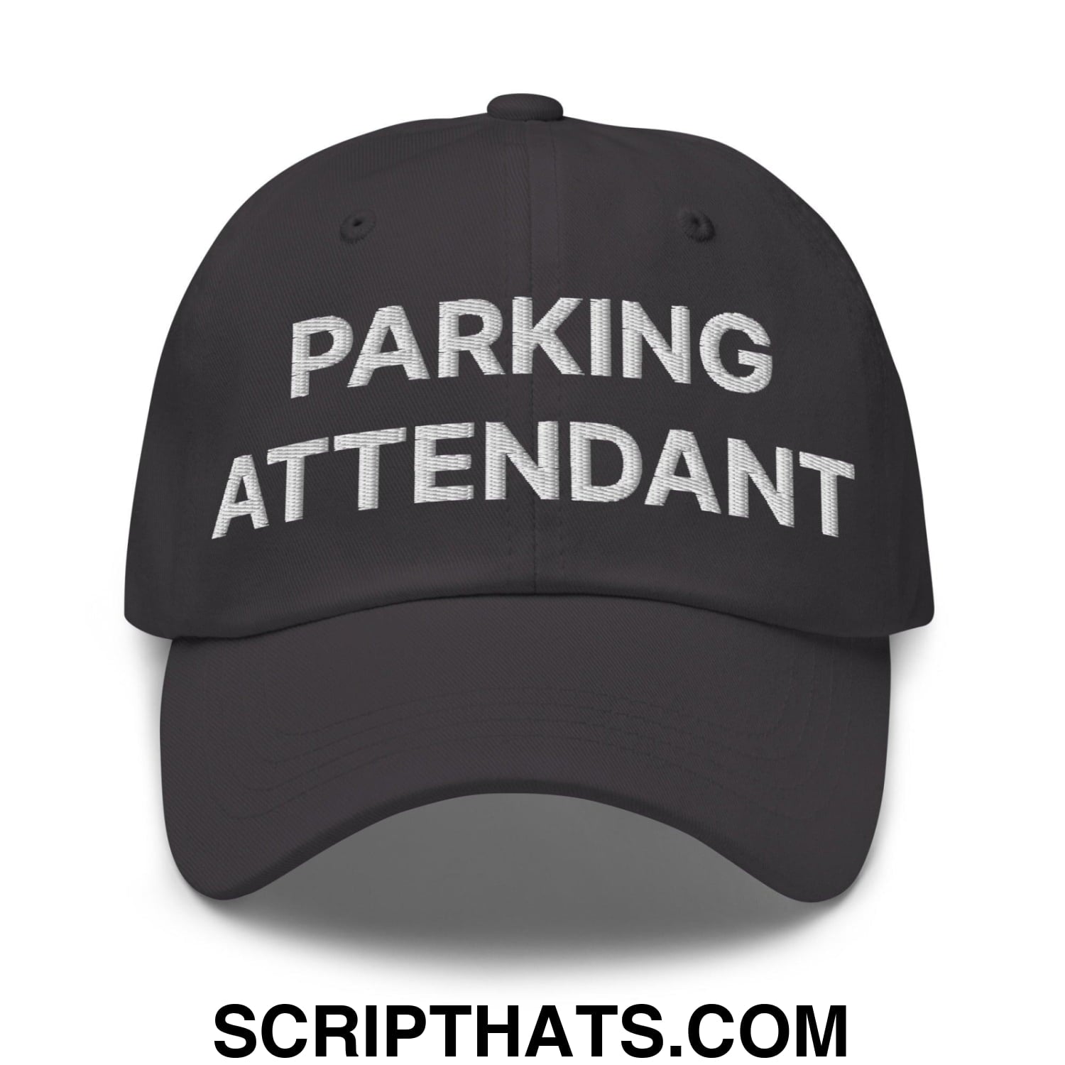 Parking Attendant Uniform Work Embroidered Dad Hat Dark Grey