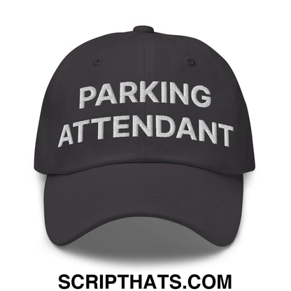 Parking Attendant Uniform Work Embroidered Dad Hat Dark Grey