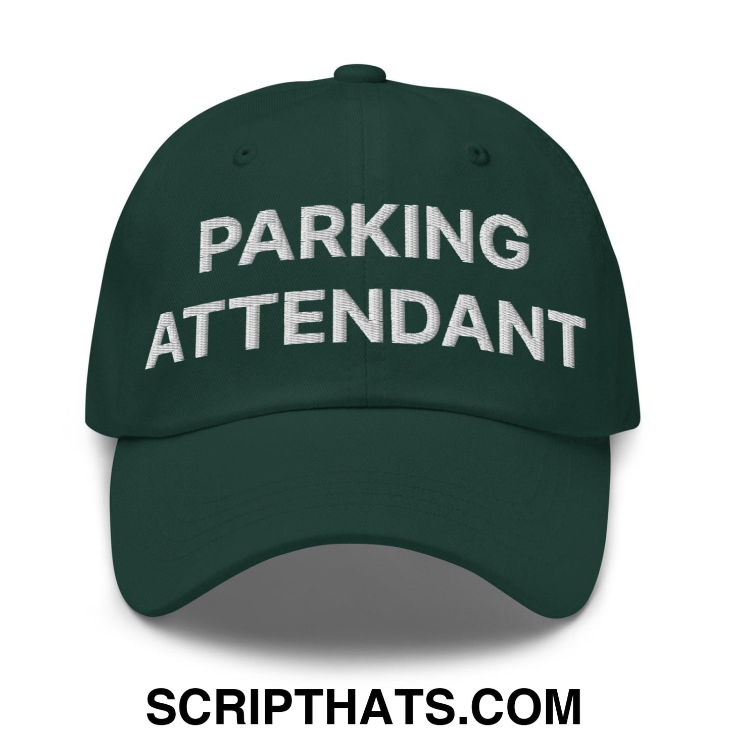 Parking Attendant Uniform Work Embroidered Dad Hat Spruce