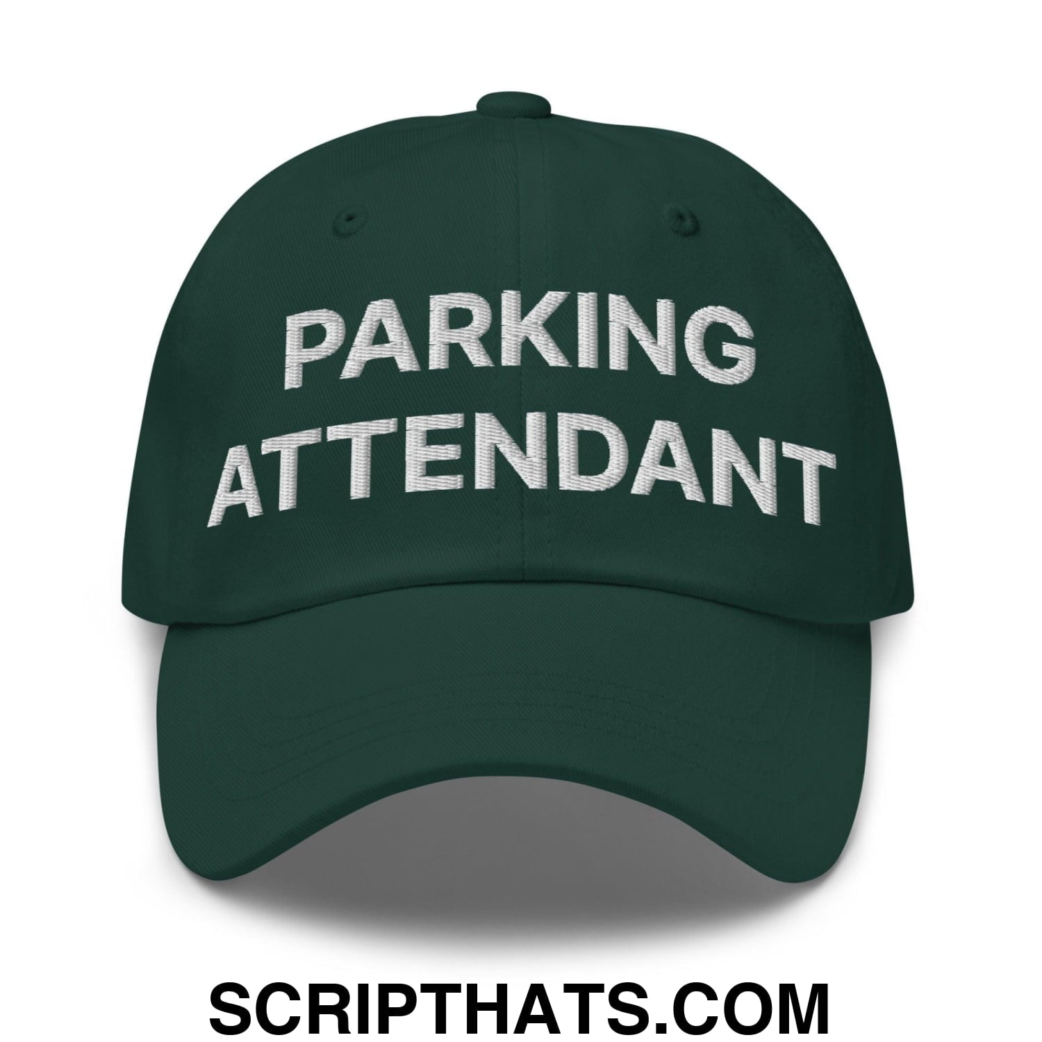 Parking Attendant Uniform Work Embroidered Dad Hat Spruce
