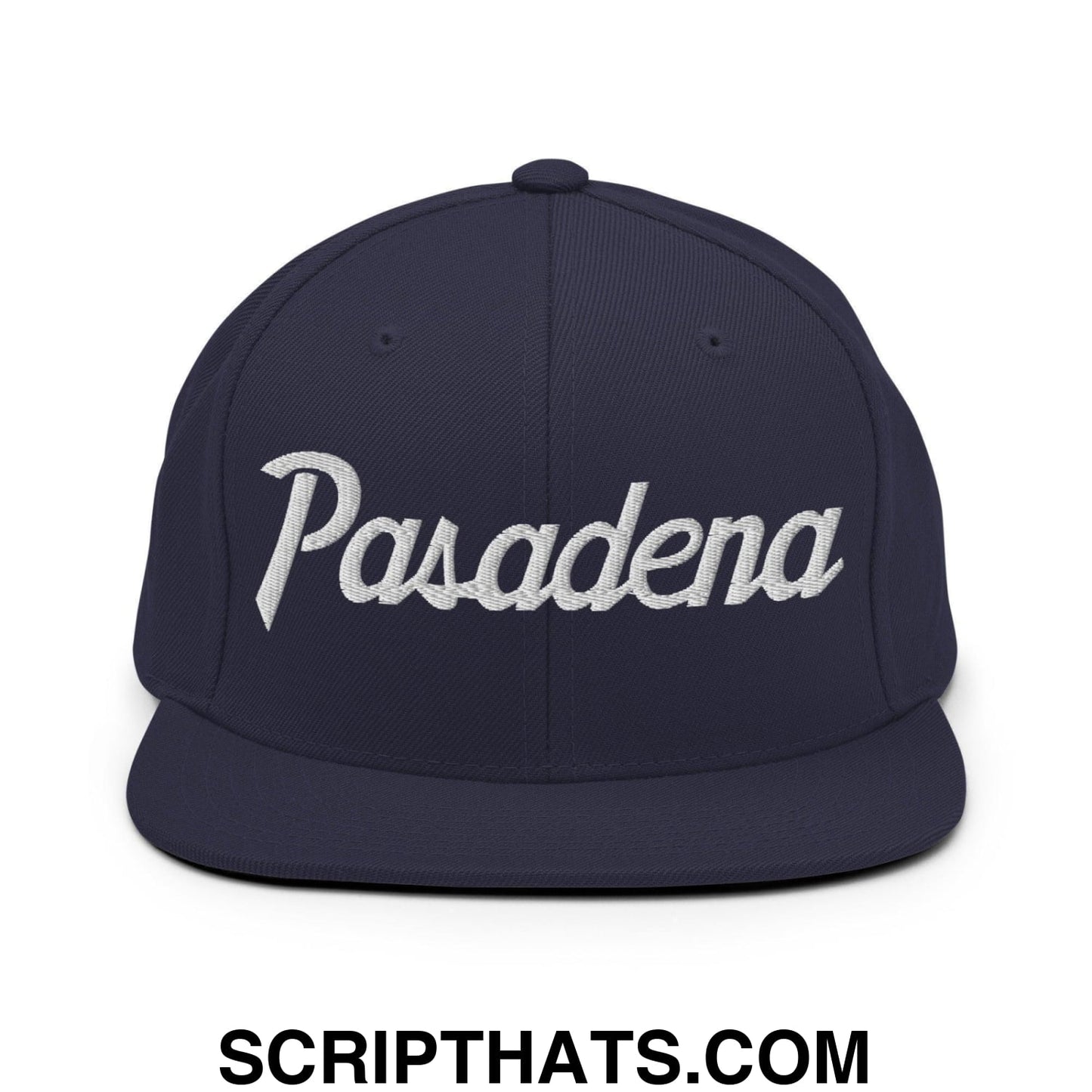 Pasadena Script Snapback Hat Navy