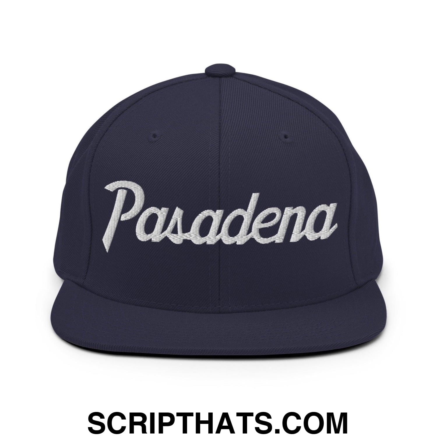 Pasadena Script Snapback Hat Navy